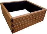 Holzgarden Orto Rialzato In Legno 75X30X75 Cm Impregnato Teak Fioriera Rettangolare Da Esterno Per Ortaggio Piante Erbe E Fiori