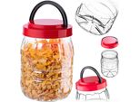 Vaso Di Stoccaggio Kadax 2L Con Coperchio, 2 Pezzi, Vaso Di Stoccaggio In Plastica Pet, Contenitore Da Cucina, Contenitore In Plastica Per Alimenti, Vaso Di Stoccaggio, Contenitore Per Alimenti