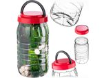 Vaso Di Stoccaggio Kadax 3L Con Coperchio, 2 Pezzi, Vaso Di Stoccaggio In Plastica Pet, Contenitore Da Cucina, Contenitore In Plastica Per Alimenti, Vaso Di Stoccaggio, Contenitore Per Alimenti