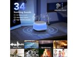 Macchina Del Rumore Bianco Da Tavolo Macchina Del Suono Del Sonno Per Il Succhietto Del Bambino 7 Colori Luci Notturne 34 Suoni Rilassanti 32 Livelli Volume Regolabile 30Min/60Min/90Min Timer Batteria Incorporata