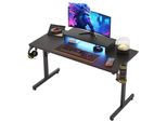 Scrivania Da Gioco Bestier Da 107 Cm, Con Illuminazione A Led, Supporto Per Monitor, Gancio Per Cuffie E Portabicchieri
