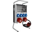 Distributore Di Corrente Da Cantiere Con Spina 16A 32A 4X230V Su Supporto Quadro Di Distribuzione Mobile Quadro Di Distribuzione Di Corrente TGD-S/FI 32A 16A 4X230V Quadro Di Distribuzione Di Corrente A Parete Con Fusibili Vde Doktorvolt DV-6050-D