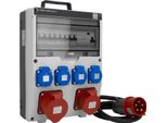 Distributore Di Corrente Da Cantiere 16A 32A Cee 4X230V Con Spina E Cavo TGD-S/FI Distributore Di Corrente A Parete Con Fusibili Vde Doktorvolt DV-6043-D