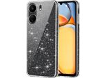 Custodia Crystal Glitter Per Xiaomi Redmi 13C / Poco C65 Argento