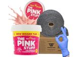 The Pink Stuff Set Per La Pulizia Pasta 850 G + Lana D'acciaio 250 G Per Uso Domestico + Paio Di Guanti Gratis!