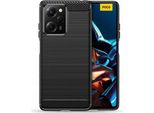 Karbon Pansercover Til Xiaomi Redmi Note 12 Pro / Poco X5 Pro 5G Sort