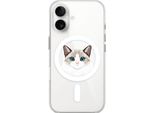 Custodia Per Iphone 16 Plus Con Magsafe, Trasparente, In Silicone Flexi, Gatto Birmano