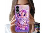 Custodia Per Samsung Galaxy S25 Edge - Simpatica Tigre Su Sfondo Rosa + Vetro
