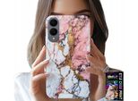 Custodia Per Samsung Galaxy S25 Edge - Marmo Rosa E Bianco, Motivi In Pietra