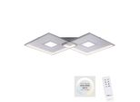 Paul Neuhaus LED Deckenleuchte "Amara", Grau (Stahlgrau), 2, 1 Stk., Leuchten, Fernbedienung, Infrarot Inkl., LED Deckenleuchte