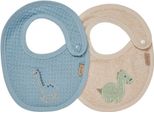 Lätzchen STERNTALER Doppelpack Dino Rexi, Baby, blau, Baumwolle, Lätzchen