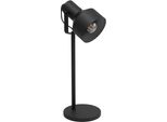 Eglo Tischleuchte "Casibare", Schwarz, H: 49Cm, 1 Stk., Leuchten, Tischleuchte Industrial, Nachttischlampe, Wohnzimmerlampe, E27 Fassung, Tischleuchte