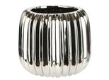 Dekovase I.Ge.A. "Vase Aus Keramik", Silber, B:13Cm H:11Cm, Keramik, Vasen, Dekovase Blumenvase Modern FüR Tischdeko Tischvase Deko Trockenblume