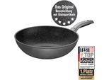 Wok Stoneline, Grau (Anthrazit), H:9,5Cm Ø:30Cm, Pfannen, Wok, Ø 30 Cm, STONELINE- Keramikbeschichtung, Induktion