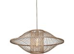 Good & Mojo HäNgeleuchte "Mendoza", Beige (Natur), 1, Ø 70Cm H: 30Cm, Leuchten, HäNgeleuchte