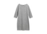 Tom Tailor Damen Cosy Kleid Mit 3/4-Arm, Grau, Meliert, Gr. 36