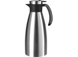 Emsa 514499 Caraffa Sottovuoto Soft Grip, 1,5 Litri, Nero / Acciaio Inox