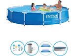 Telaio In Metallo Per Piscina Intex - Accessori Inclusi - 366X76 Cm