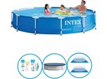 Telaio In Metallo Per Piscina Intex 366X76 Cm - Accessori Inclusi