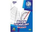 Blocco Tecnico A3 10 Fogli 250 G (10 Pezzi)
