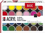 Marabu 1210000000215 Marabu Acrylfarben-Set Basic, 24 X 18 Ml