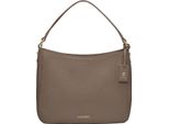Lazarotti Pelle Borsa A Tracolla Borsa A Tracolla Bologna Leather Hobo Taupe Grigio Talpa