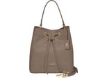 Lazarotti Pelle Borsa A Tracolla Borsa A Tracolla Bologna Leather Bucket Bag Taupe Grigio Talpa