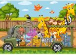 Puzzle Dell'uccellino Azzurro Puzzle Per Bambini Les Animaux Du Zoo - 24 Pezzi