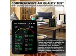 Tuya Wifi15In1 Rilevatore Di Qualità Dell'aria Per Uso Domestico Portatile Aqi PM0,3 PM1,0 PM2,5 PM10 Co CO2 Tvoc Hcho Tester Con Display Tft Misuratore Multifunzionale Di Tempo Temperatura E Umidità Versatile Orologio Timer Con Funzione Di Allarme