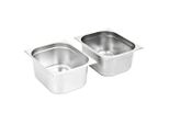 Contenitore Gastronorm 2 Pz. Gn 1/2 150 Mm Acciaio Inox
