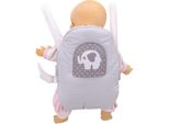 Marsupio Bobo Per Bambole - Marsupio Con Spallacci E Appliqué - Strisce Con Elefante