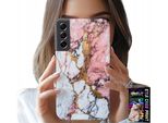 Custodia Per Samsung Galaxy S21 - Marmo Rosa E Bianco, Motivi In Pietra