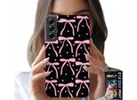 Custodia Per Samsung Galaxy S21 - Nastro Nero E Rosa Con Fiocchi