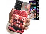 Etui Per Samsung Galaxy S21 Ultra - Famiglia Di Orsi Rosa Cuore + File