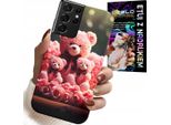 Etui Per Samsung Galaxy S21 Ultra - Famiglia Di Orsi Rosa Souvenir +Fole