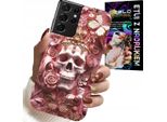 Etui Per Samsung Galaxy S21 Ultra - Femminile, Design Moderno, Pelle Di Donna In Rose
