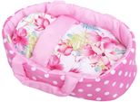 Marsupio Per Bambole Fino A 35 Cm + Biancheria - Fiori Rosa