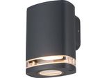 Lampada Da Parete Kanlux Zevi Grigio Ovale IP54 1Xgu10 10W 14Cm