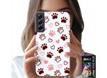 Custodia Per Samsung Galaxy S21 Fe - Zampe Di Cane Su Sfondo Bianco, Cane, Gatto, Orso