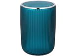 Kosmetikeimer WENKO Agropoli, blau (petrol), H:27cm T:19cm, Kunststoff, Mülleimer, Kosmetikeimer