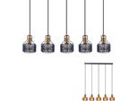NÄVe Led Pendelleuchte "Foro", Schwarz (Schwarz, Golden), H: 120Cm, 1 Stk., Leuchten, Schwarz/Golden, Led Pendelleuchte