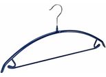 Kleiderbügel WENKO Combi, blau, B:42cm H:21,5cm T:1,2cm, Kunststoff, Metall, Kleiderbügel