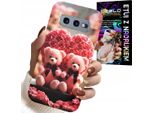 Custodia Per Samsung Galaxy S10E - Rosa Orsetto Famiglia Cuore + Lamina