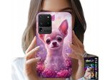 Etui Per Samsung Galaxy S20 Ultra - Dolce Chihuahua Su Sfondo Di Fiori Di Rosa
