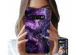 Custodia Per Samsung Galaxy S10 Plus - Marmo Viola Moda Donna + Pellicola