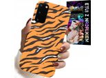 Custodia Per Samsung Galaxy S20 - Cover Posteriore A Strisce Di Tigre + Pellicola