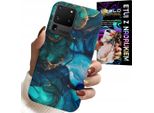 Custodia Per Samsung Galaxy S20 Ultra - Blu Verde Marmurale Platsky