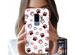 Custodia Per Samsung Galaxy S9 Plus - Zampe Di Cane Su Sfondo Bianco, Cane, Gatto, Orso