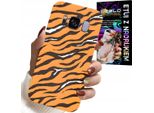 Custodia Per Samsung Galaxy S8 - Cover Posteriore A Strisce Di Tigre + Pellicola