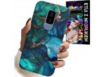 Custodia Per Samsung Galaxy S9 Plus - Design Del Retro In Marmo Blu Verde